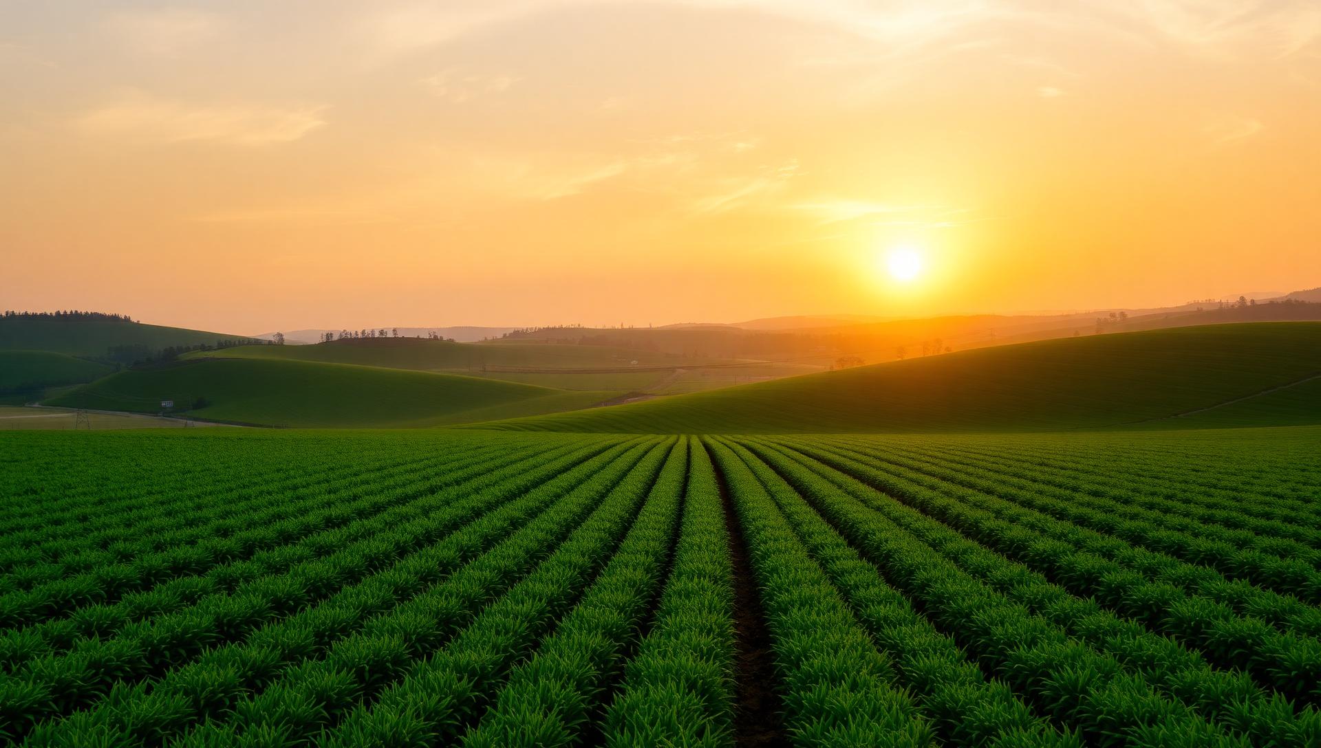 Sunrise over Bahati Farms fields